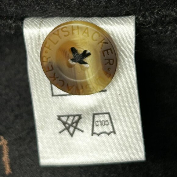 Yellowstone Vest Mens Medium Black Wool Blend Button Front Flyshacker VT564LYS - Picture 8 of 13